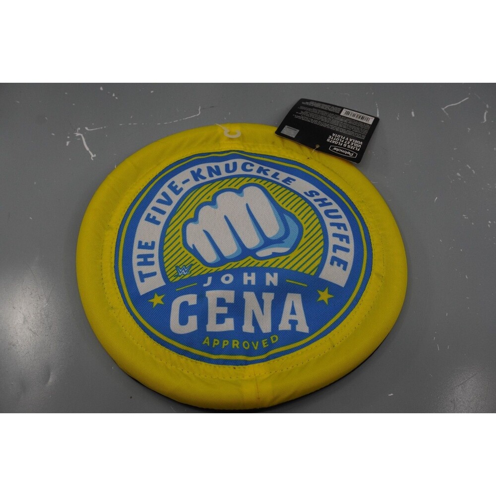 Petmate WWE Nylon John Cena Flyer 7" Dog Toy Frisbee "The Five-Knuckle Shuffle"
